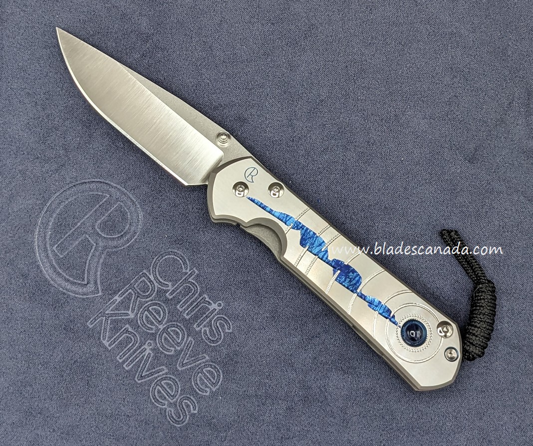 Chris Reeve Large Sebenza 31 Unique Graphic Folding Knife, MagnaCut, Iolite U2