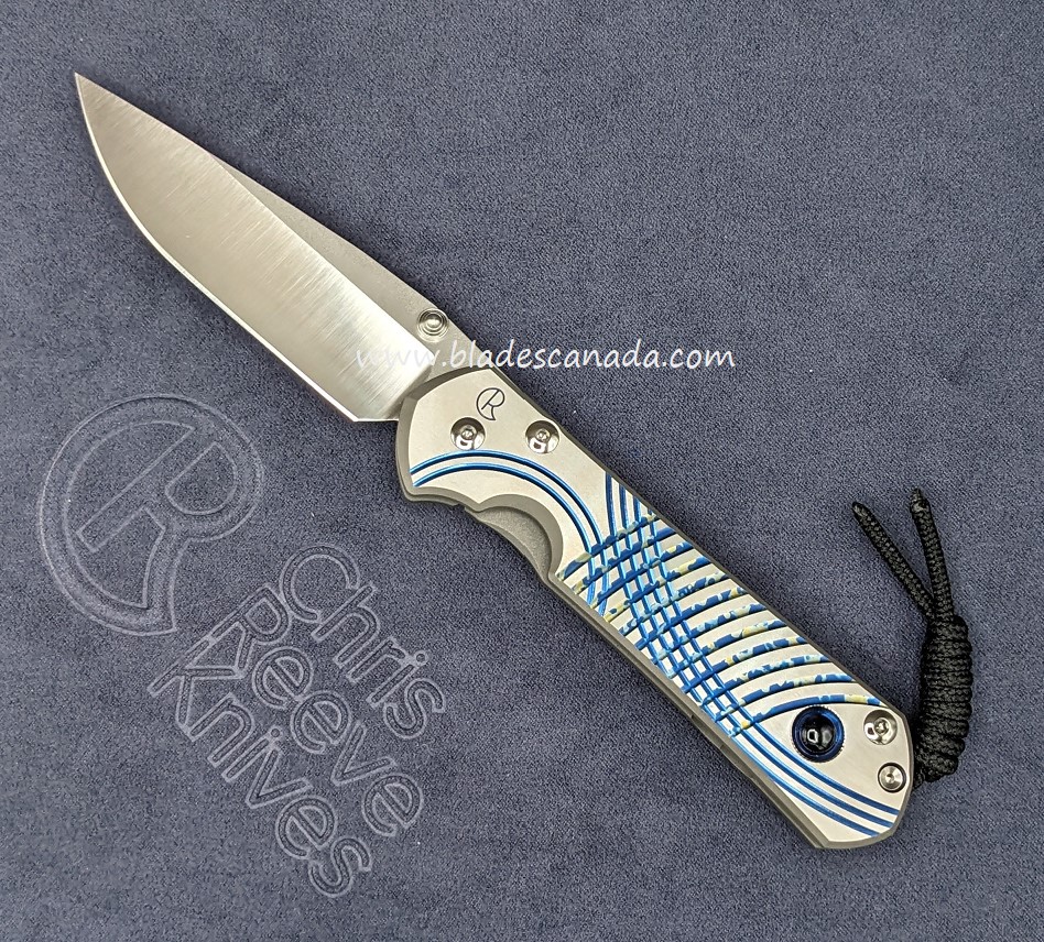 Chris Reeve Large Sebenza 31 Unique Graphic Folding Knife, MagnaCut, Iolite U3