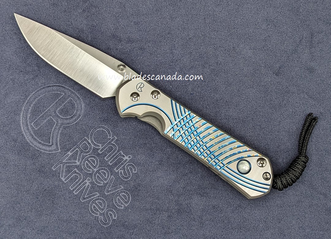 Chris Reeve Large Sebenza 31 Unique Graphic Folding Knife, MagnaCut, Mother of Pearl U2