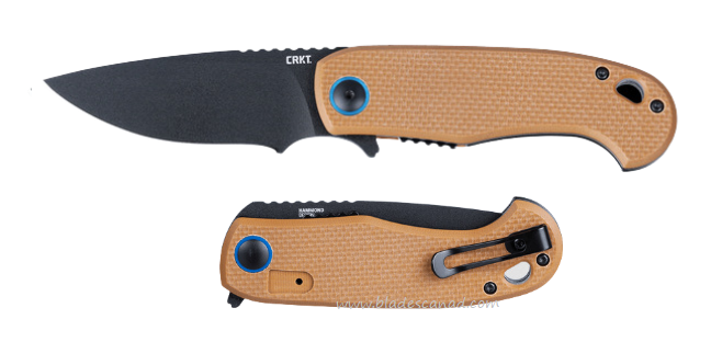 CRKT P.S.D II Flipper Folding Knife, Assisted Opening, AUS 10 Black, G10 Handle, 7910
