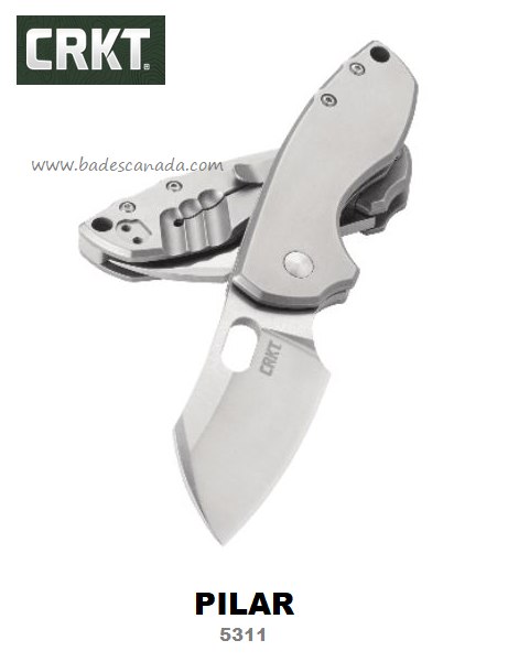 CRKT Pilar Framelock Folding Knife, Stainless Handle, CRKT5311 - Click Image to Close
