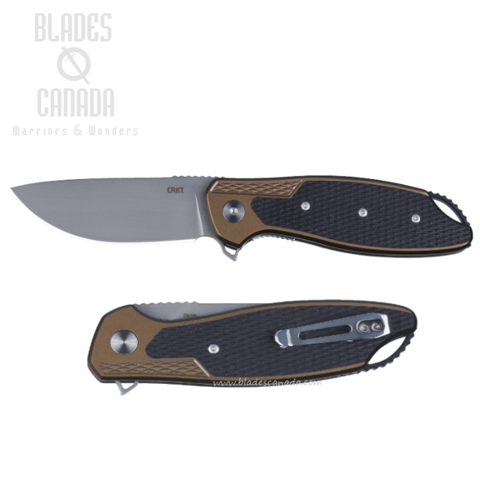 CRKT Jake Flipper Folding Knife, 12C27 Sandvik, Aluminum/G10 OD Green, K360GXP