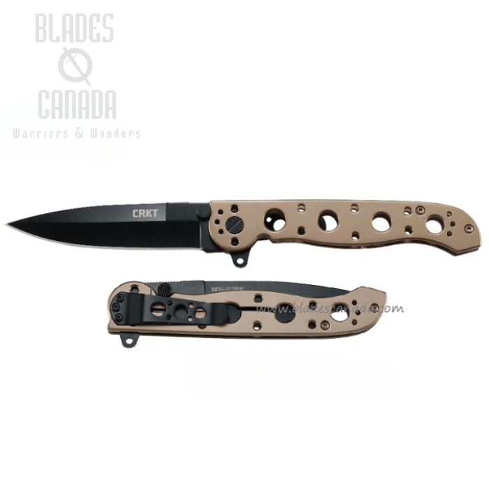 CRKT Carson Flipper Folding Knife, 12C27 Sandvik, Bronze Handle, M16-03BK
