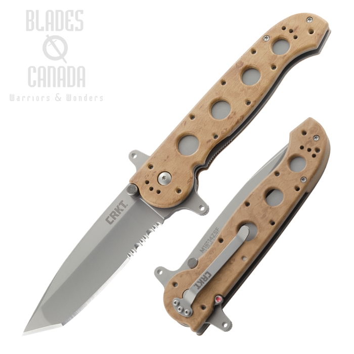 (image for) CRKT Carson Flipper Folding Knife, AUS 8 Tanto, Desert Tan, M16-14ZSF