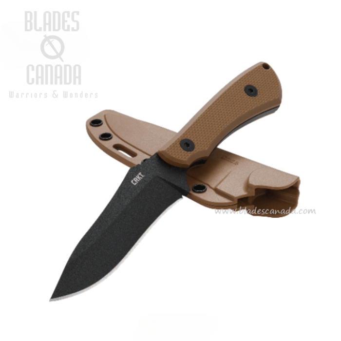 CRKT Ramadi Fixed Blade Knife, SK-5 Steel, G10 Brown, 2083