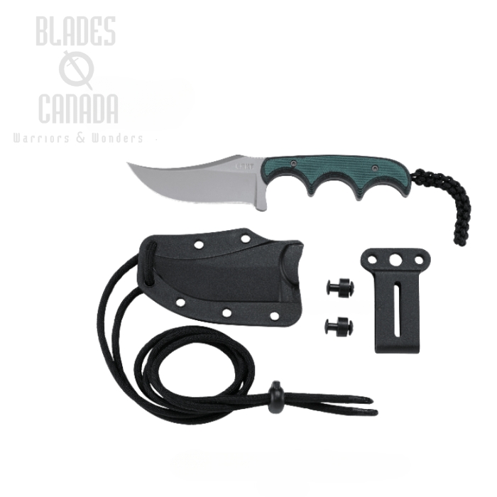 CRKT Minimalist Persian Fixed Blade Knife, Micarta, Polypropylene Sheath, 2379