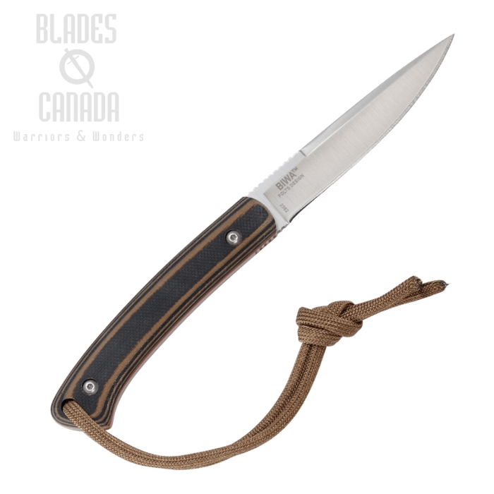 (image for) CRKT Biwa Fixed Blade Knife, G10 Black/Brown, Polypropylene Sheath, 2382