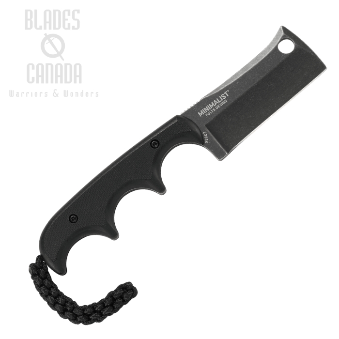 (image for) CRKT Minimalist Fixed Blade Cleaver, G10 Black, Polypropylene Sheath, 2383K