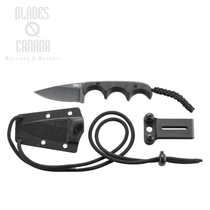 CRKT Minimalist Fixed Blade Knife, Drop Point Blade, GFN Sheath, 2384K
