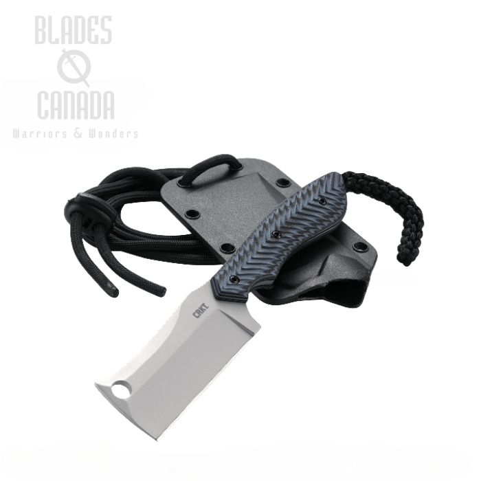 CRKT S.P.E.C Cleaver Fixed Blade Knife, G10 Blue/Black, 2398