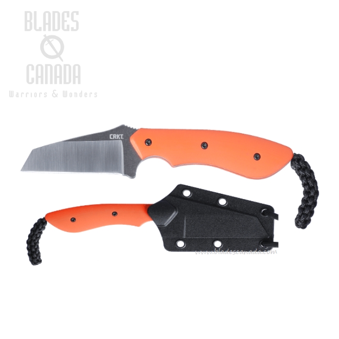 CRKT S.P.I.T Fixed Blade Knife, SW/Satin Blade, G10 Orange, 2399