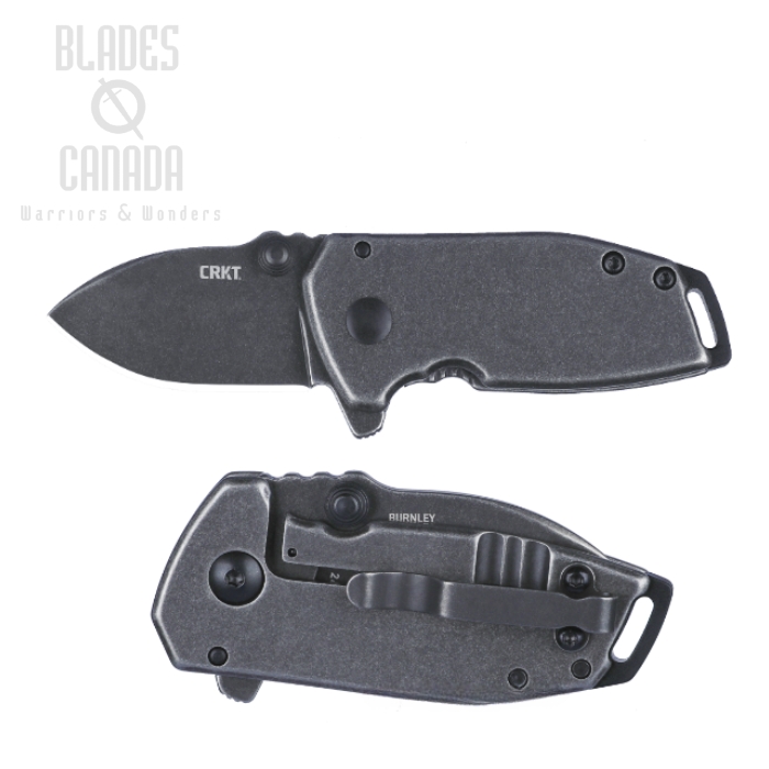 CRKT Squid Compact Flipper Framelock Knife, Assisted Opening, SW Blade, Stainless, 2485K