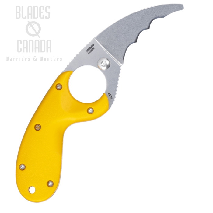 (image for) CRKT Bear Claw Fixed Blade Knife, AUS 8 Steel, GRN Yellow, 2511Y
