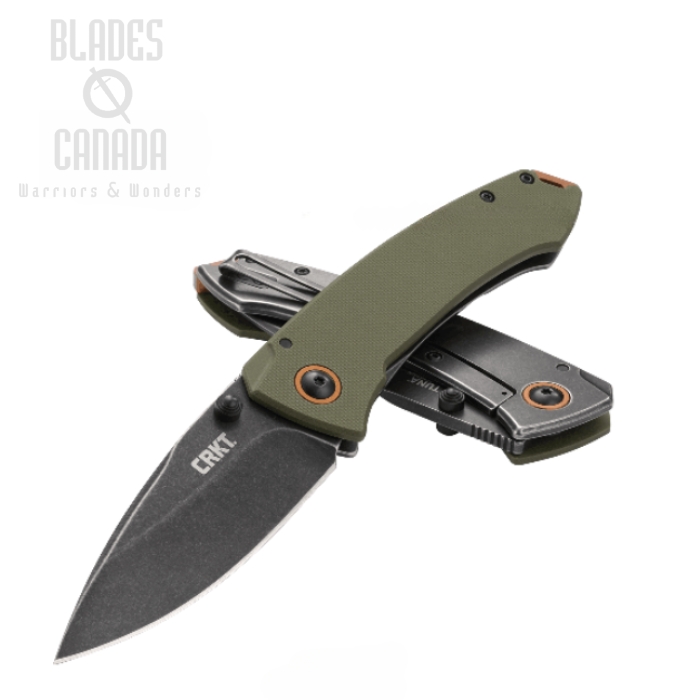 CRKT Tuna Framelock Folding Knife, G10 Black, 2520