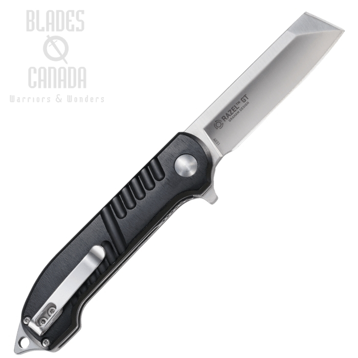 (image for) CRKT Razel GT Flipper Folding Knife, Assisted Opening, Aluminum Black, 4031
