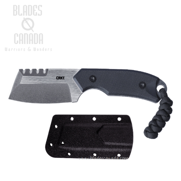 CRKT Razel Compact Fixed Blade Knife, D2 SW, G10 Black, 4036