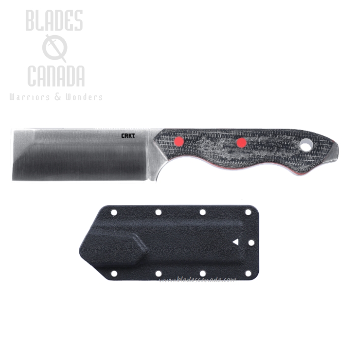 CRKT Razel Fixed Blade Knife, D2 Satin, Resin Fiber Handle, Thermoplastic Sheath, 4037