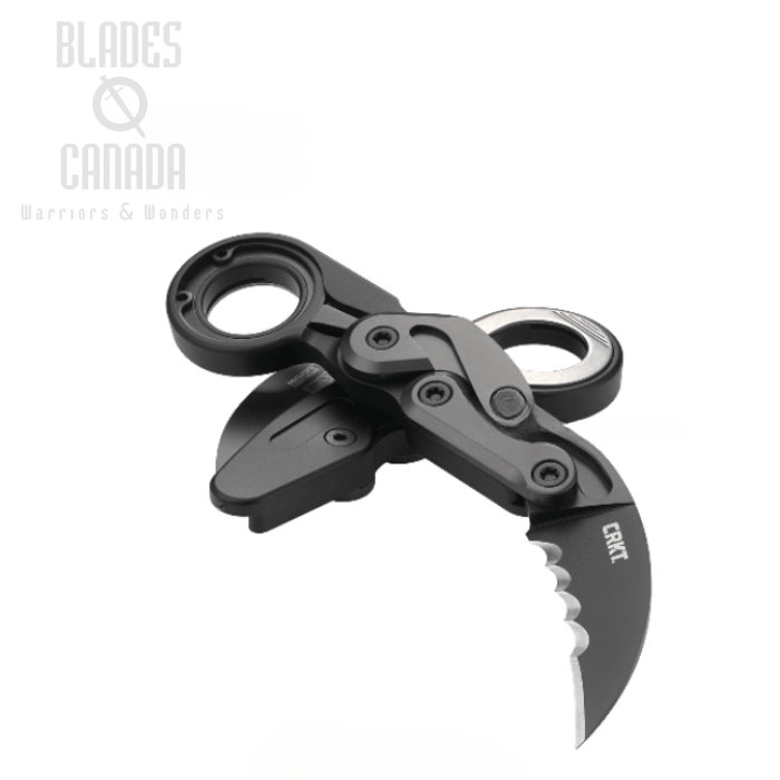 CRKT Provoke Karambit Folding Knife, D2 w/Veff Serations, Aluminum, 4040V