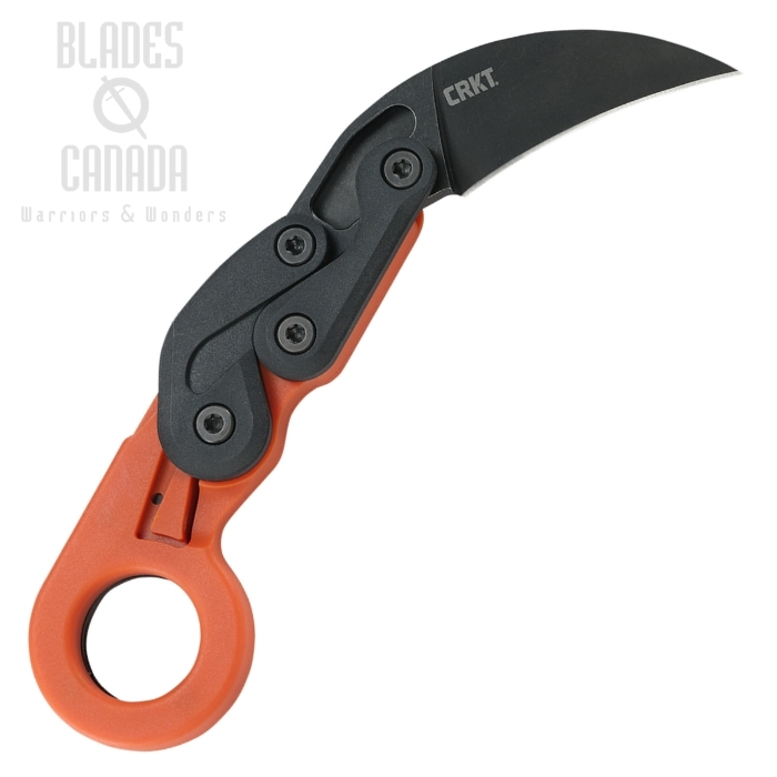 (image for) CRKT Provoke Lightweight Karambit Folding Knife, 1.4116 Steel, Orange Handle, 4041O