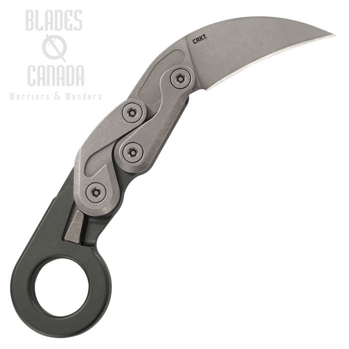 (image for) CRKT Provoke Compact Karambit Folding Knife, Aluminum Grey, 4045