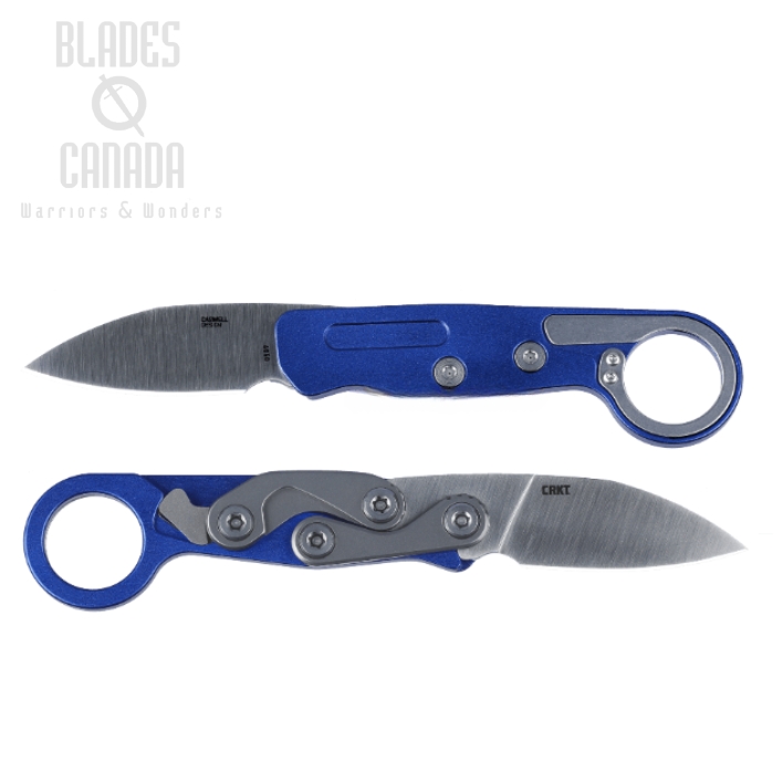 CRKT Provoke Folding Knife, D2 Satin, Aluminum Blue, 4050