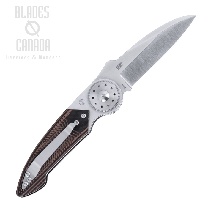 (image for) CRKT Walker Blade Lock Folding Knife, 14C28N Satin, Stainless/G10 Brown, 4200