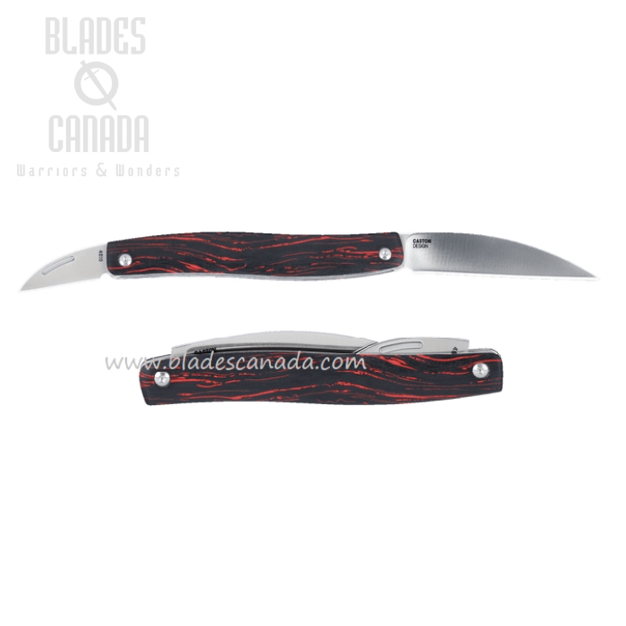 CRKT Forebear Slipjoint Folding Knife, 12C27 Steel, Red & Black, 4810