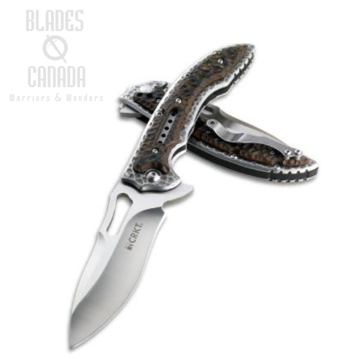 CRKT Fossil Large Flipper Framelock Knife, Stainless/G10 Handle, 5470