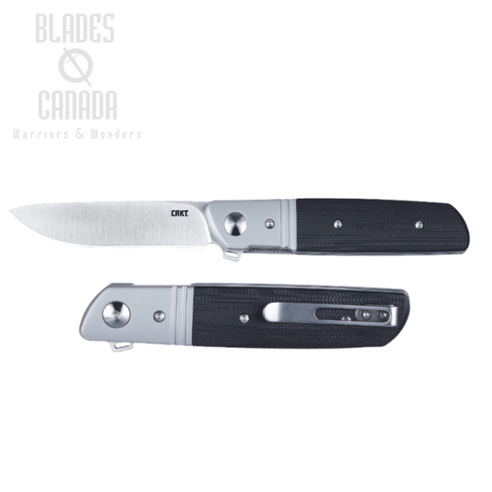 CRKT Bamboozled Flipper Folding Knife, D2 Satin, G10/Stainless Bolster, 5720
