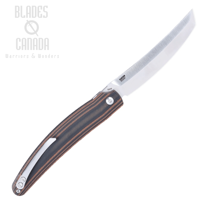 (image for) CRKT Ancestor Linerlock Folding Knife, D2 Satin, Brown/Black G-10, 5930