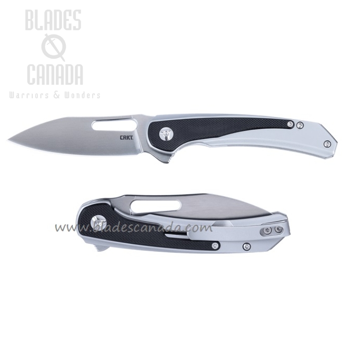 CRKT Padawan Framelock Folding Knife, 14C28N, Black G10/ Steel, 6075