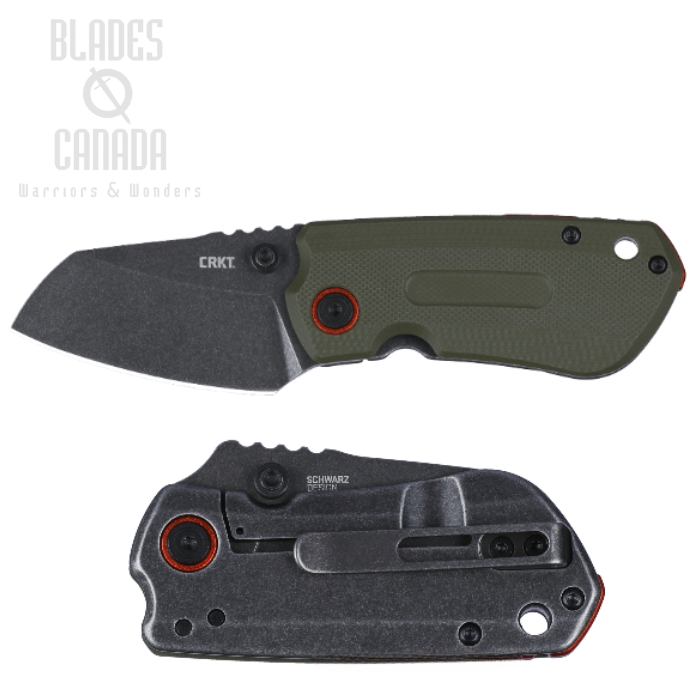 CRKT Overland Compact Framelock Folding Knife, D2 SW, G10/Stainless, 6277