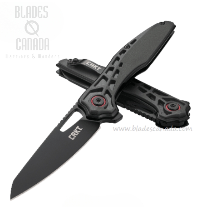CRKT Thero Lightweight Flipper Folding Knife, GFN Black, 6290