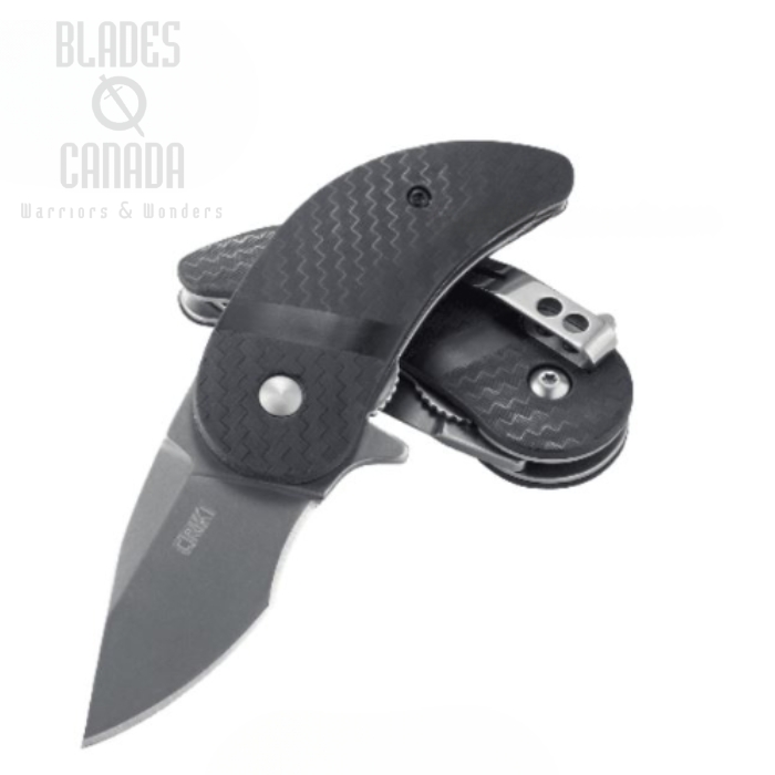 CRKT Snicker Flipper Folding Knife, 420J2 Steel, GFN Black, 6415