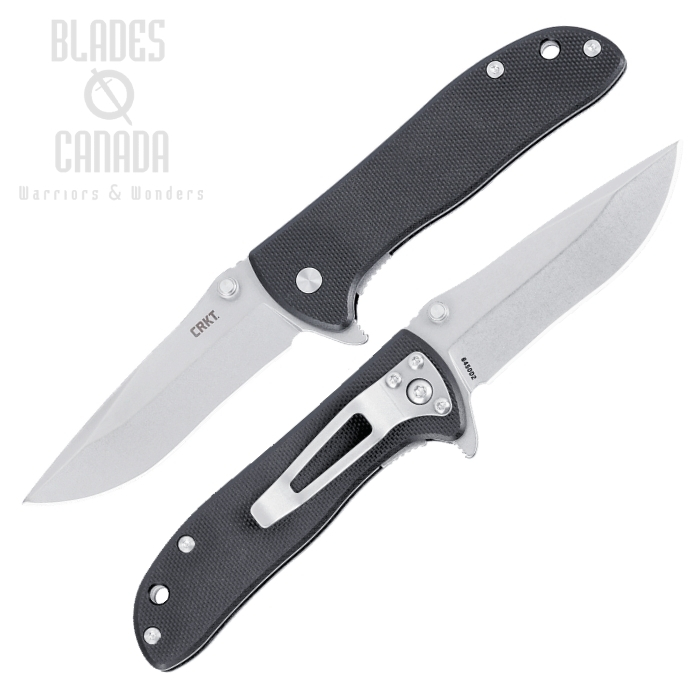 CRKT Drifter Linerlock Folding Knife, D2 Steel, Black G10, 6450D2 (image for) CRKT Drifter Linerlock Folding Knife, D2 Steel, Black G10, 6450D2