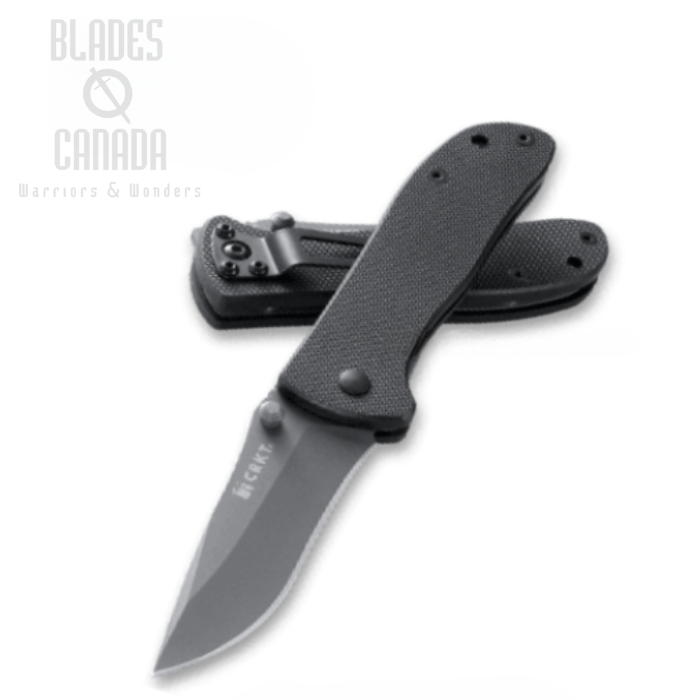 CRKT Drifter Framelock Folding Knife, G10 Black, 6450K