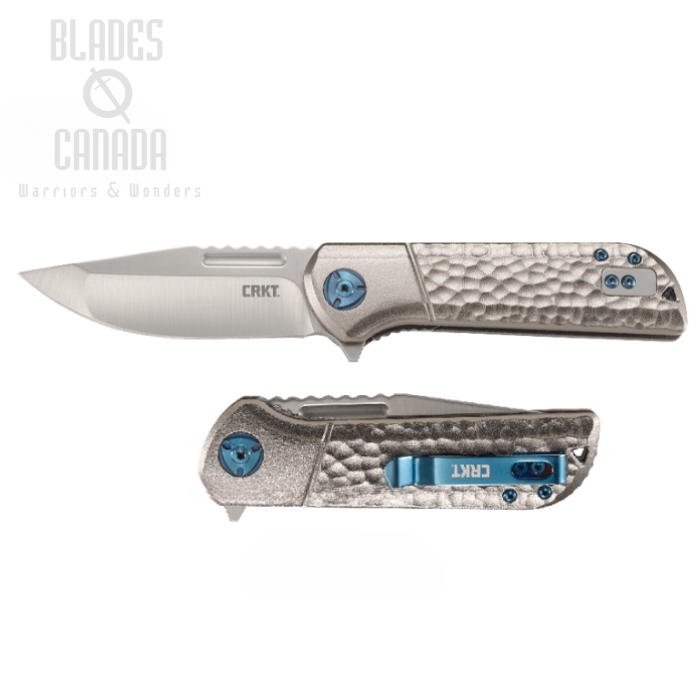 CRKT Lanny Flipper Folding Knife, Assisted Opening, Aluminum, 6525