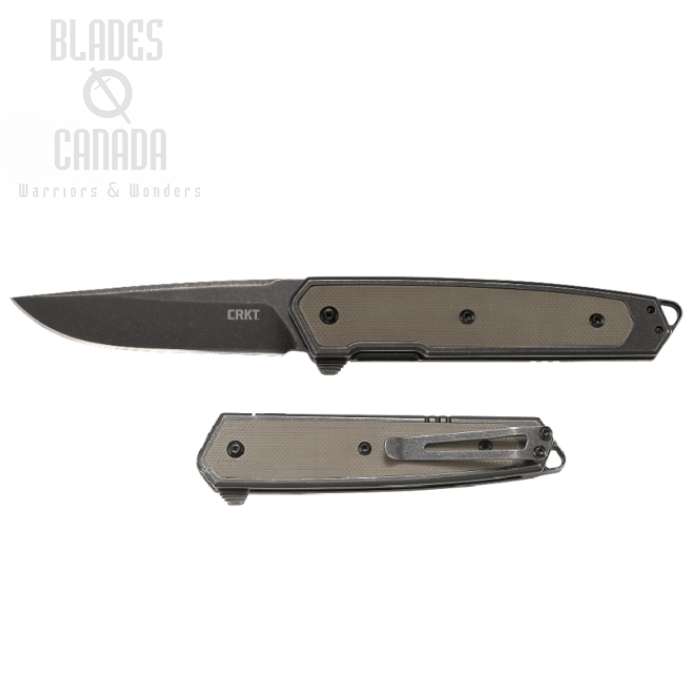 CRKT Cinco Flipper Framelock Knife, D2 Steel, G10/Aluminum, 7091