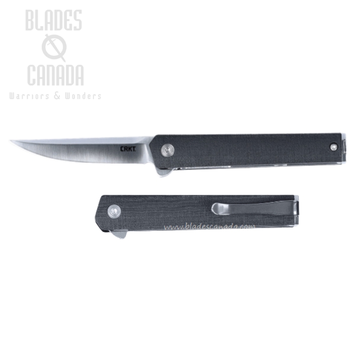 CRKT CEO Compact Flipper Folding Knife, 1.4116 Steel, GRN Black, 7095KX