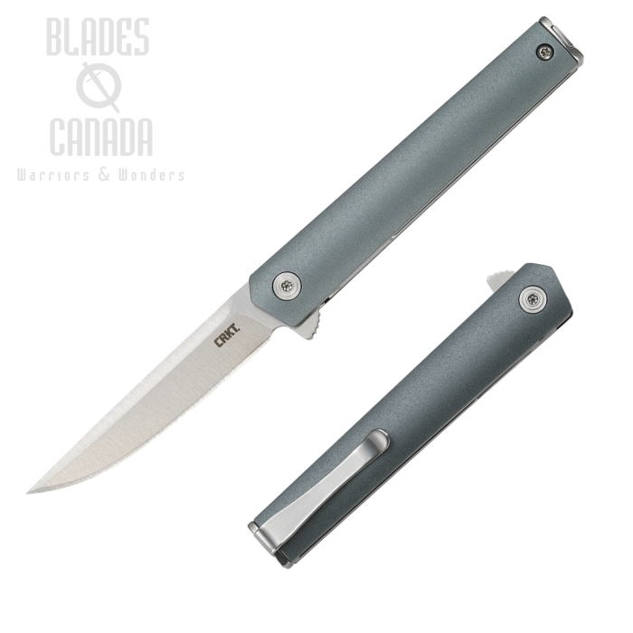 CRKT CEO Compact Flipper Folding Knife, 1.4116 Steel, GRN Blue/Grey, 7095 (image for) CRKT CEO Compact Flipper Folding Knife, 1.4116 Steel, GRN Blue/Grey, 7095