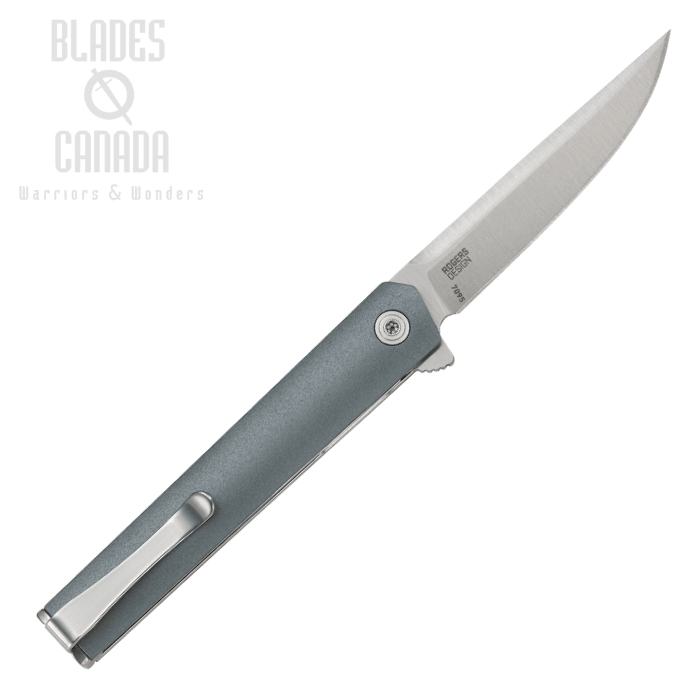 (image for) CRKT CEO Compact Flipper Folding Knife, 1.4116 Steel, GRN Blue/Grey, 7095
