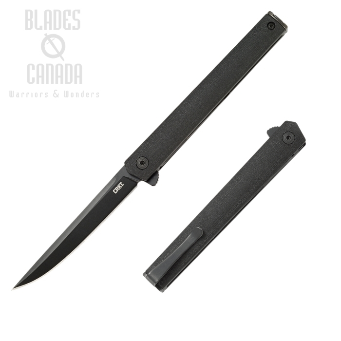 CRKT CEO Flipper Folding Knife, AUS 8 Black, GRN Black, 7097K (image for) CRKT CEO Flipper Folding Knife, AUS 8 Black, GRN Black, 7097K