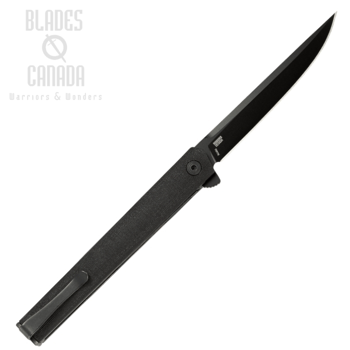 (image for) CRKT CEO Flipper Folding Knife, AUS 8 Black, GRN Black, 7097K
