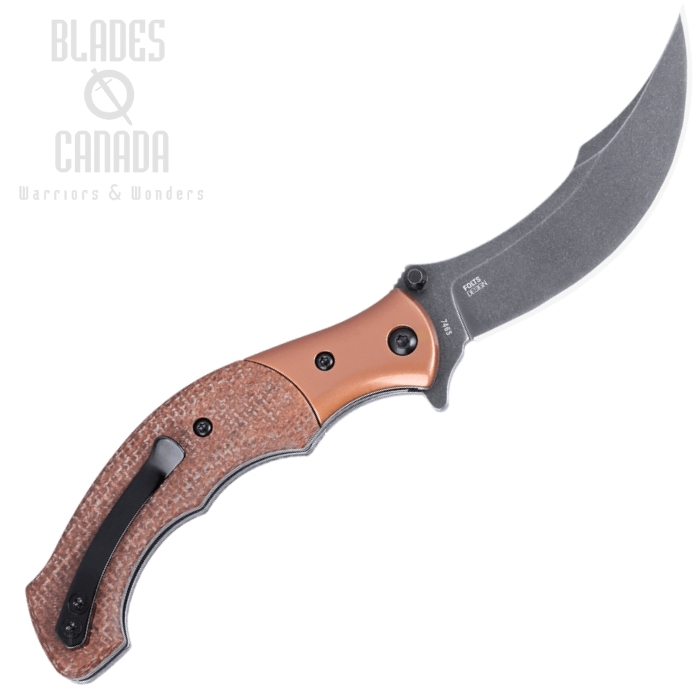(image for) CRKT Ritual Compact Assisted Opening Knife, 12C27, Brown Micarta, 7465