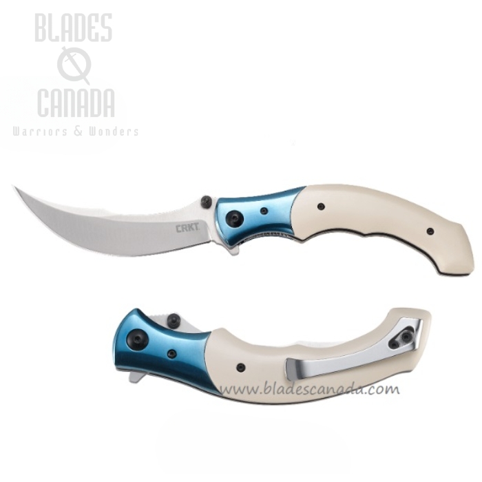 (image for) CRKT Ritual Flipper Folding Knife, Assisted Opening, 12C27 Sandvik, Micarta, 7471