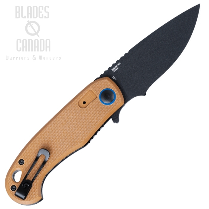 (image for) CRKT P.S.D II Flipper Folding Knife, Assisted Opening, AUS 10 Black, G10 Handle, 7910