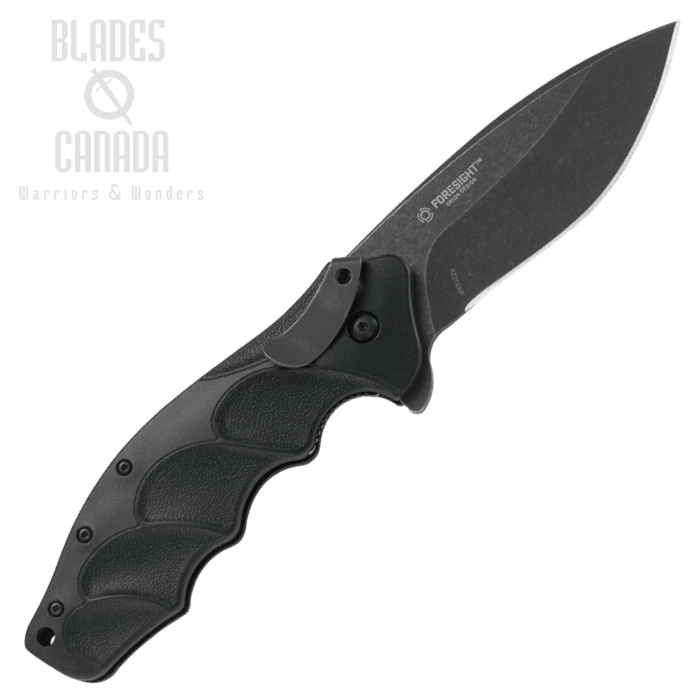 (image for) CRKT Foresight Flipper Folding Knife, Assisted Opening, 1.4116 Steel, GRN Black, K221KKP