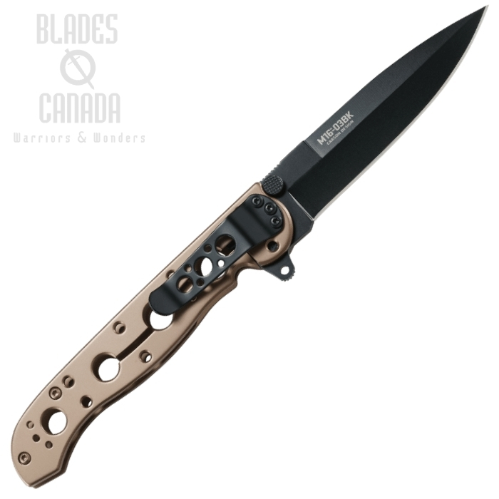 (image for) CRKT Carson Flipper Folding Knife, 12C27 Sandvik, Bronze Handle, M16-03BK