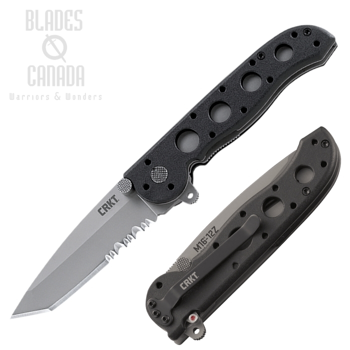 (image for) CRKT Carson Flipper Folding Knife, AUS 8 Combo Edge, M16-12Z