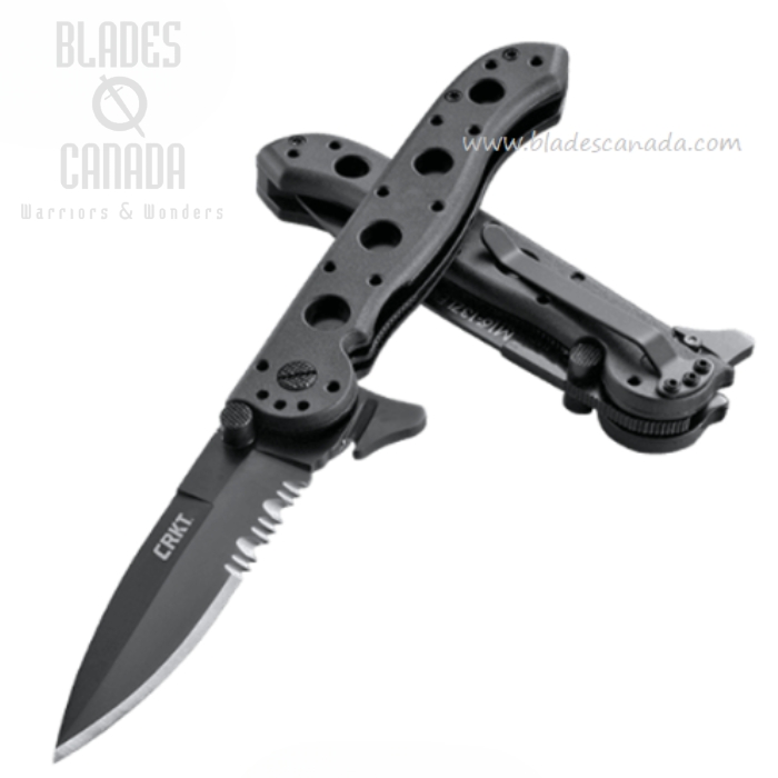 CRKT Carson Flipper Folding Knife, AUS 8, GFN Black, M16-13ZLEK
